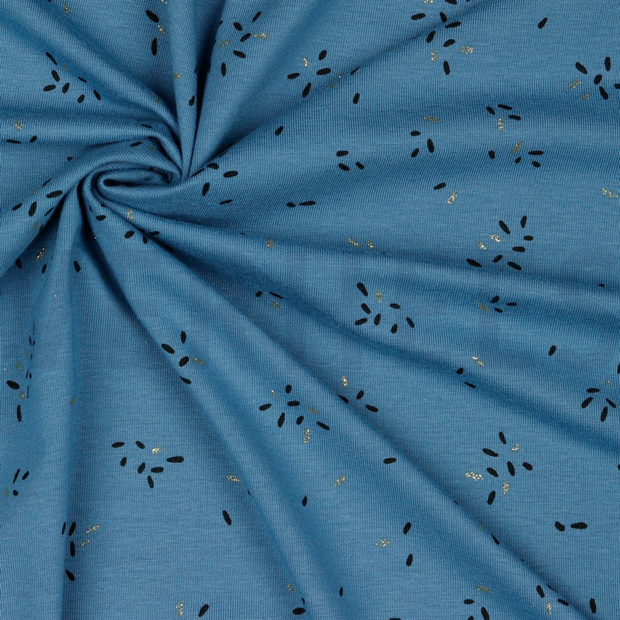 JERSEY GLITTER STREPEN JEANSBLAUW (high resolution) #3