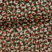 COTTON SATIN STRETCH ANIMAL SKIN MOSS GREEN (thumbnail) #3