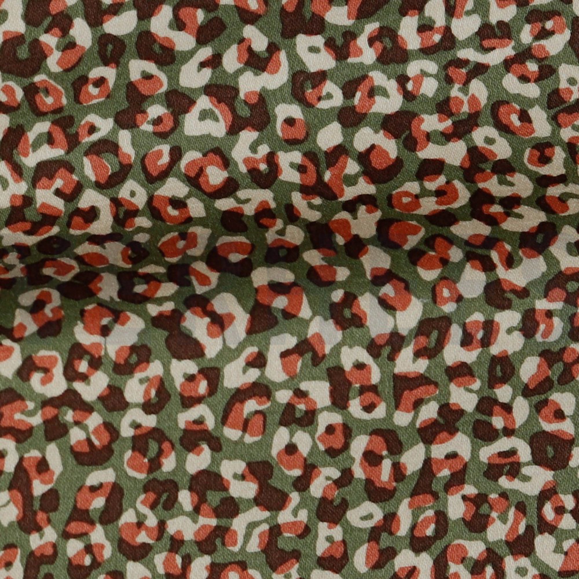 COTTON SATIN STRETCH ANIMAL SKIN MOSS GREEN (high resolution) #3