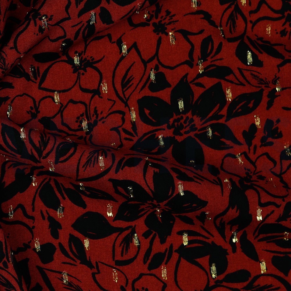 VISCOSE LUREX FLOWERS TERRACOTTA #7