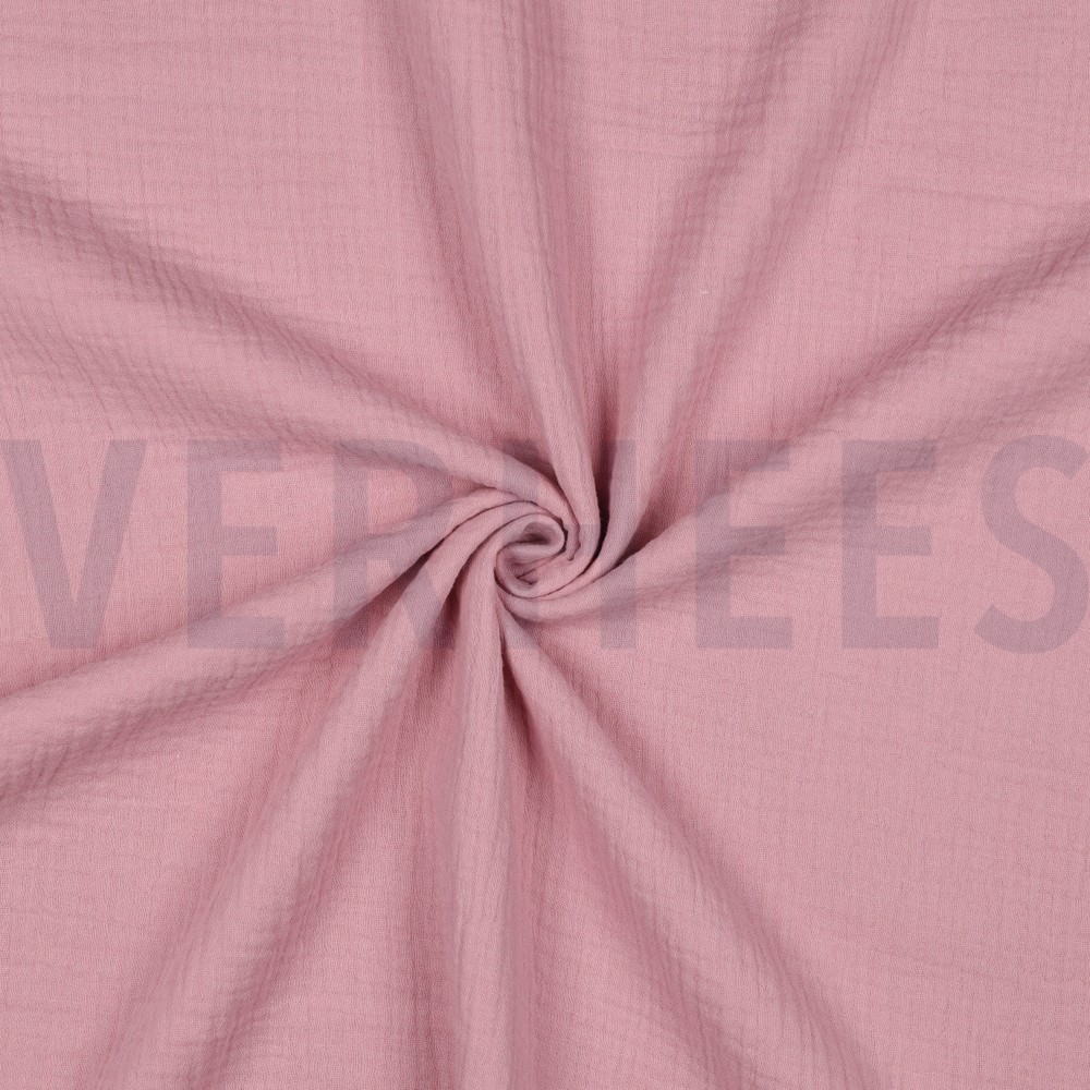 DOUBLE GAZE DE COTON VIEUX ROSE #7