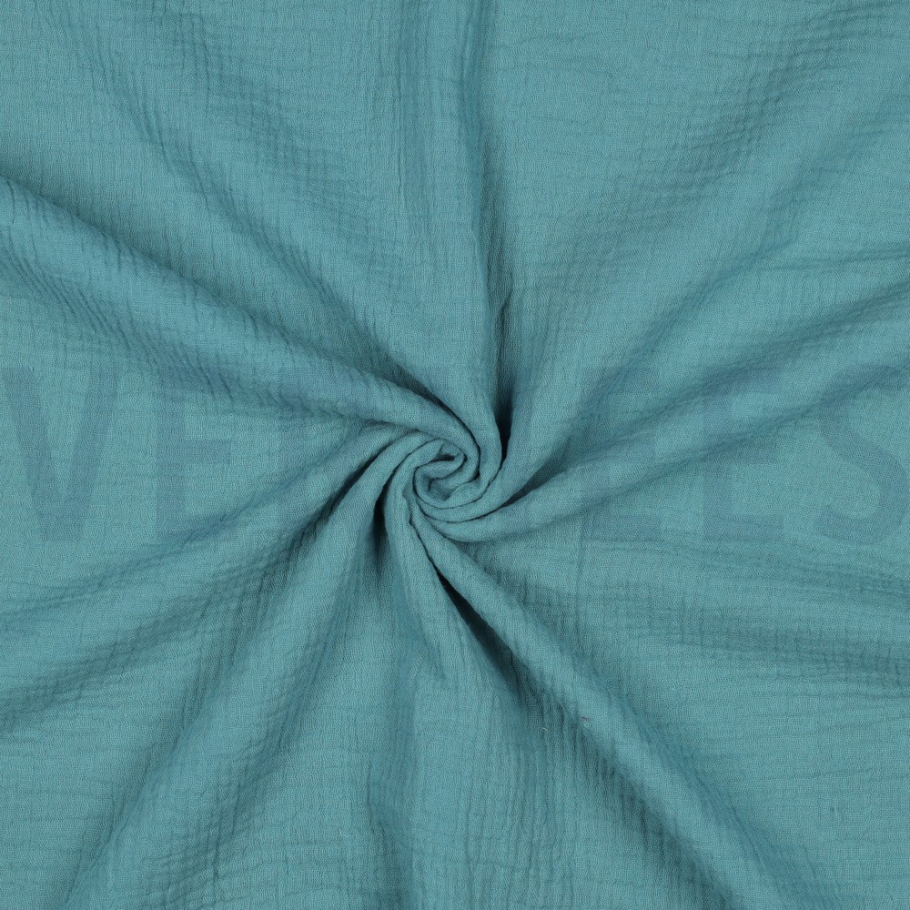 DOUBLE GAZE DE COTON BLEU OMBRÉ #7