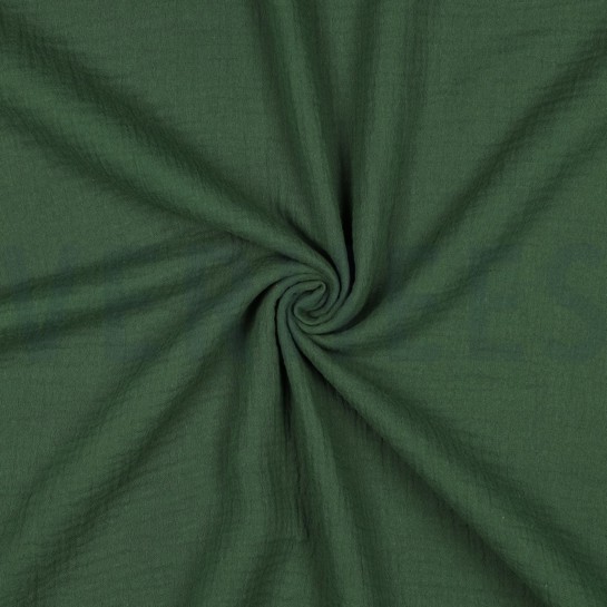 DOUBLE GAUZE DONKERGROEN #7