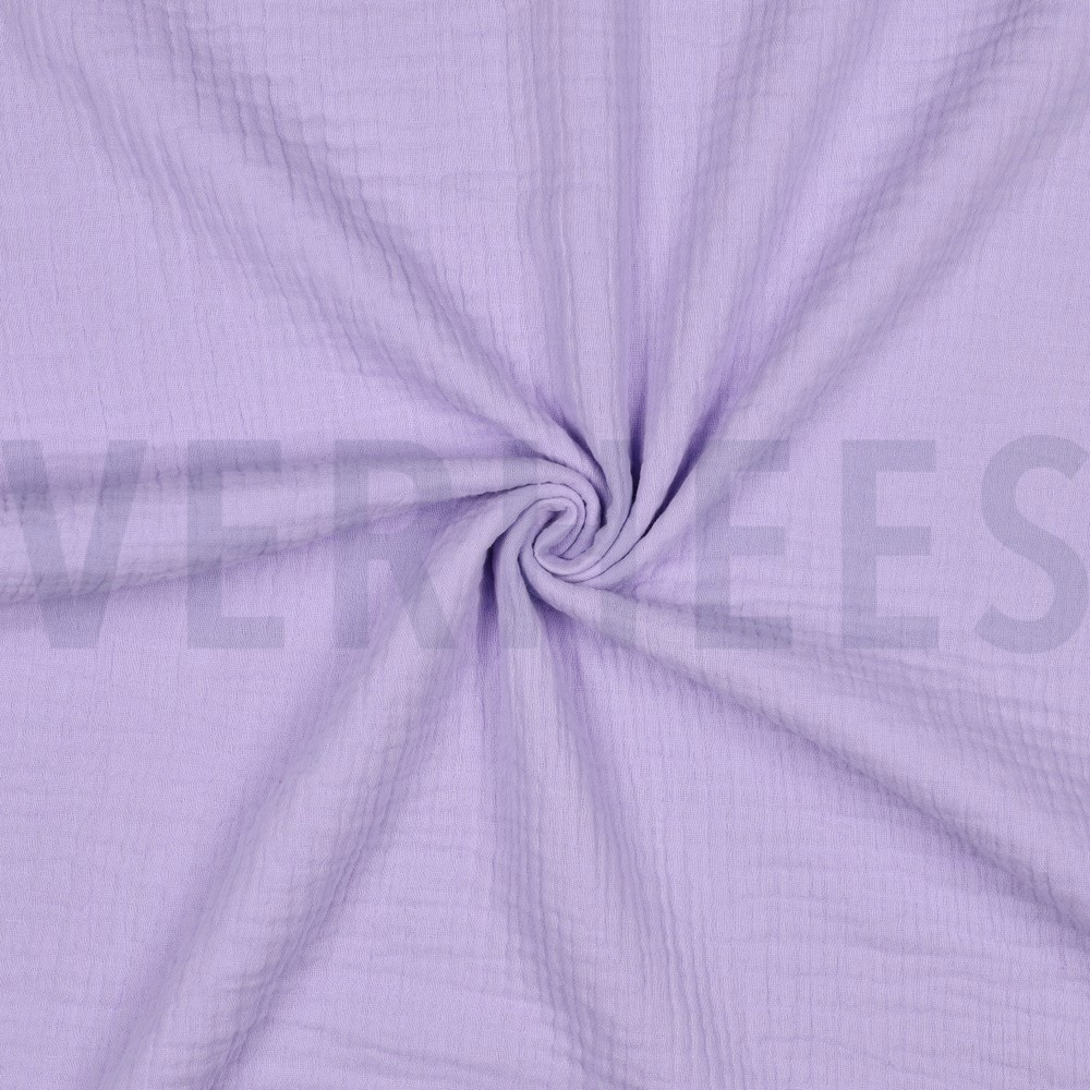 DOUBLE GAZE DE COTON LILAS #7