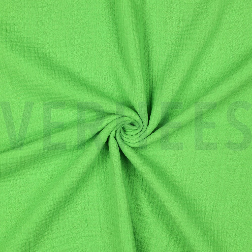 DOUBLE GAZE DE COTON VERT NÉON #7