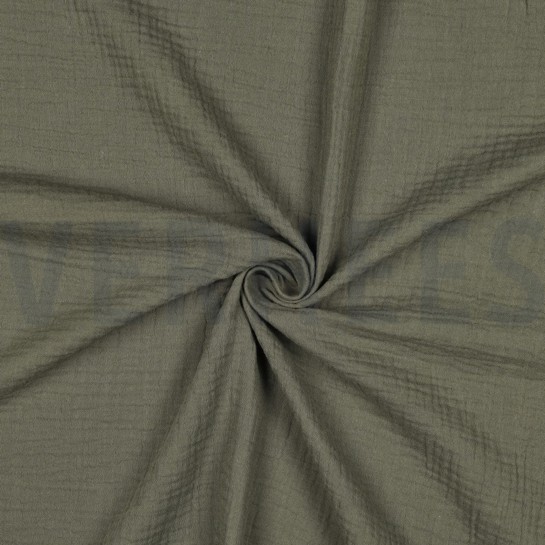 MUSSELIN DUNKEL MOOSGRÜN #7