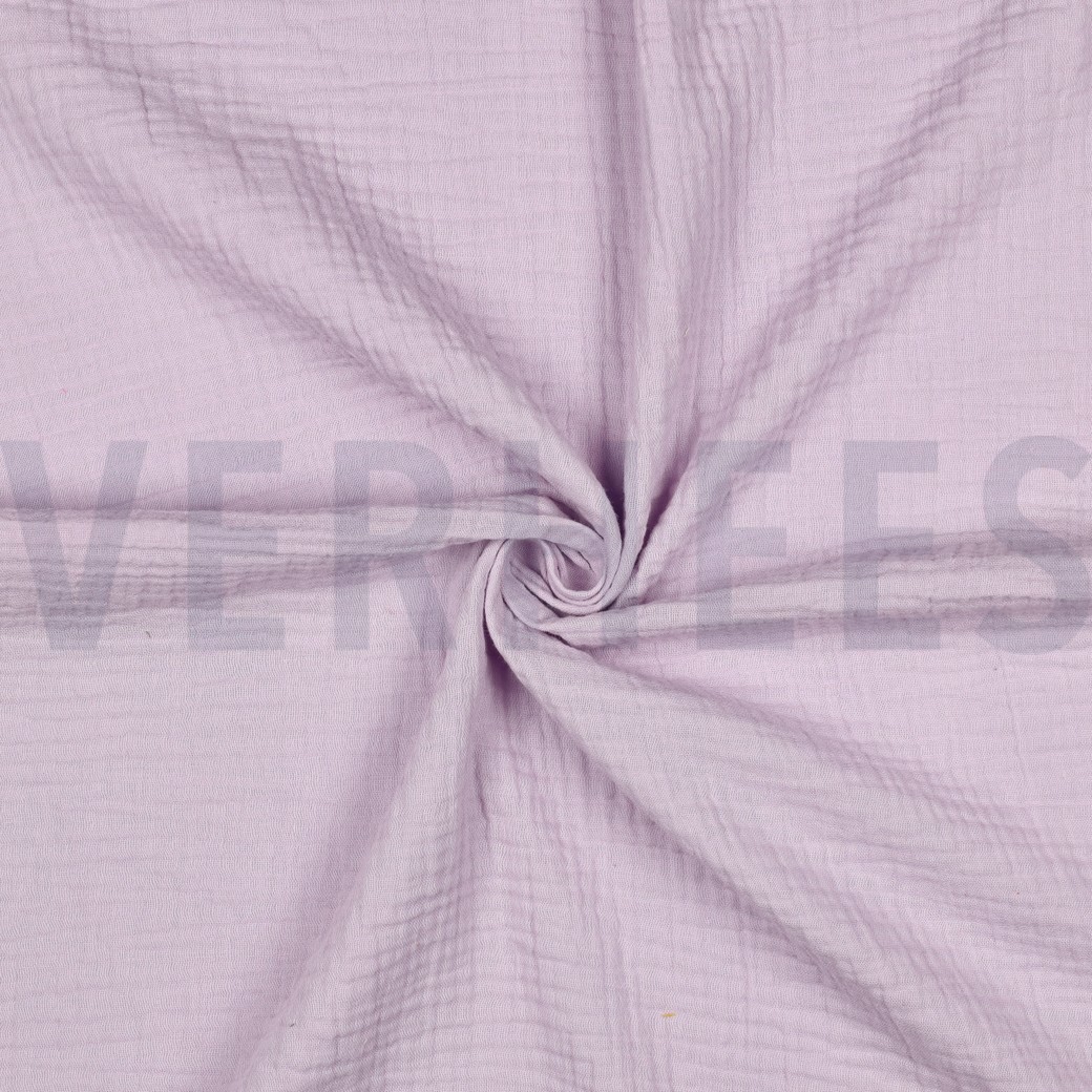 DOUBLE GAZE DE COTON LILAS CLAIR #7
