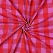 KATOEN GARENGEVERFD RUITEN ROOD (thumbnail) #3