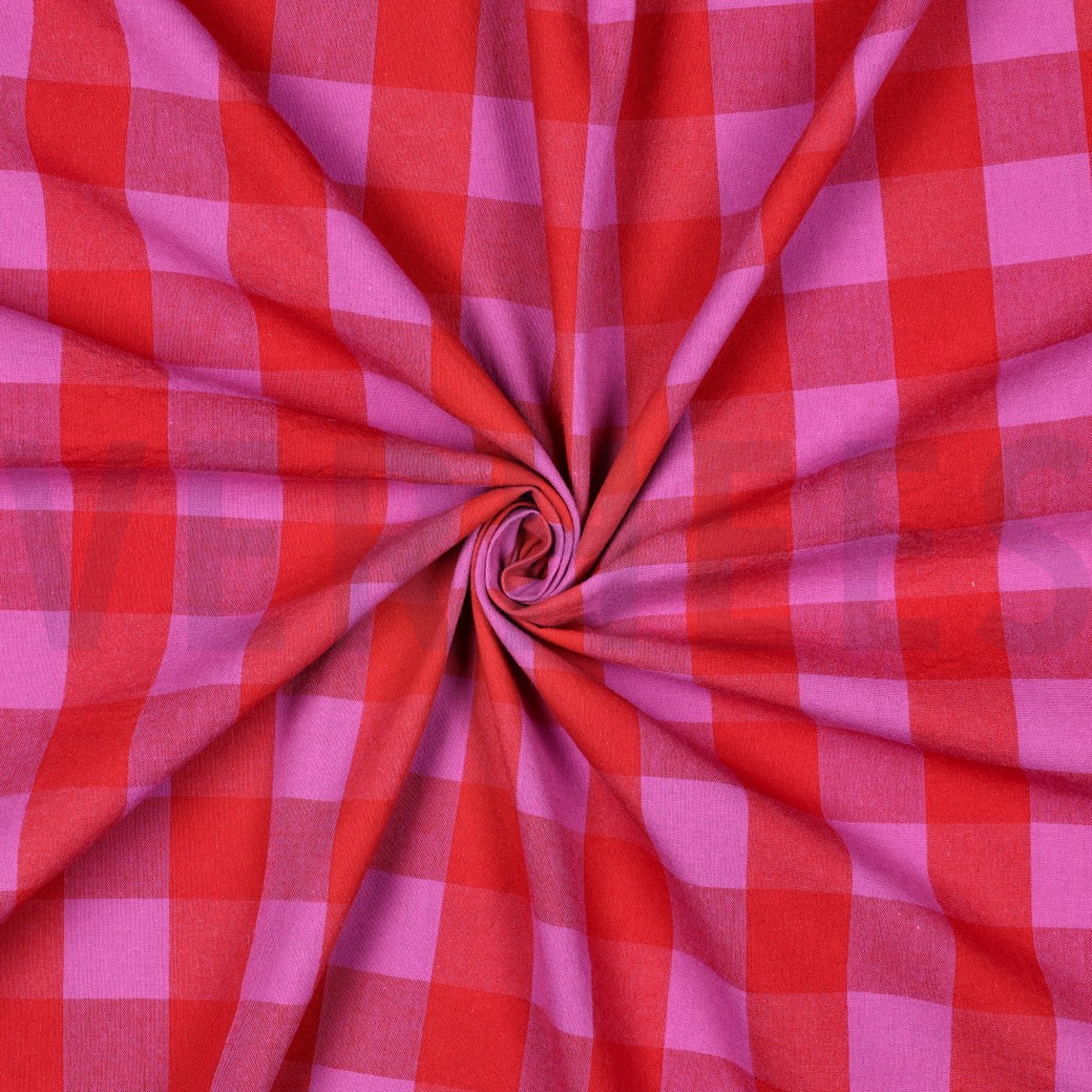 KATOEN GARENGEVERFD RUITEN ROOD (high resolution) #3