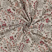 COATED CANVAS LINEN LOOK FLOWERS MAUVE (thumbnail) #3