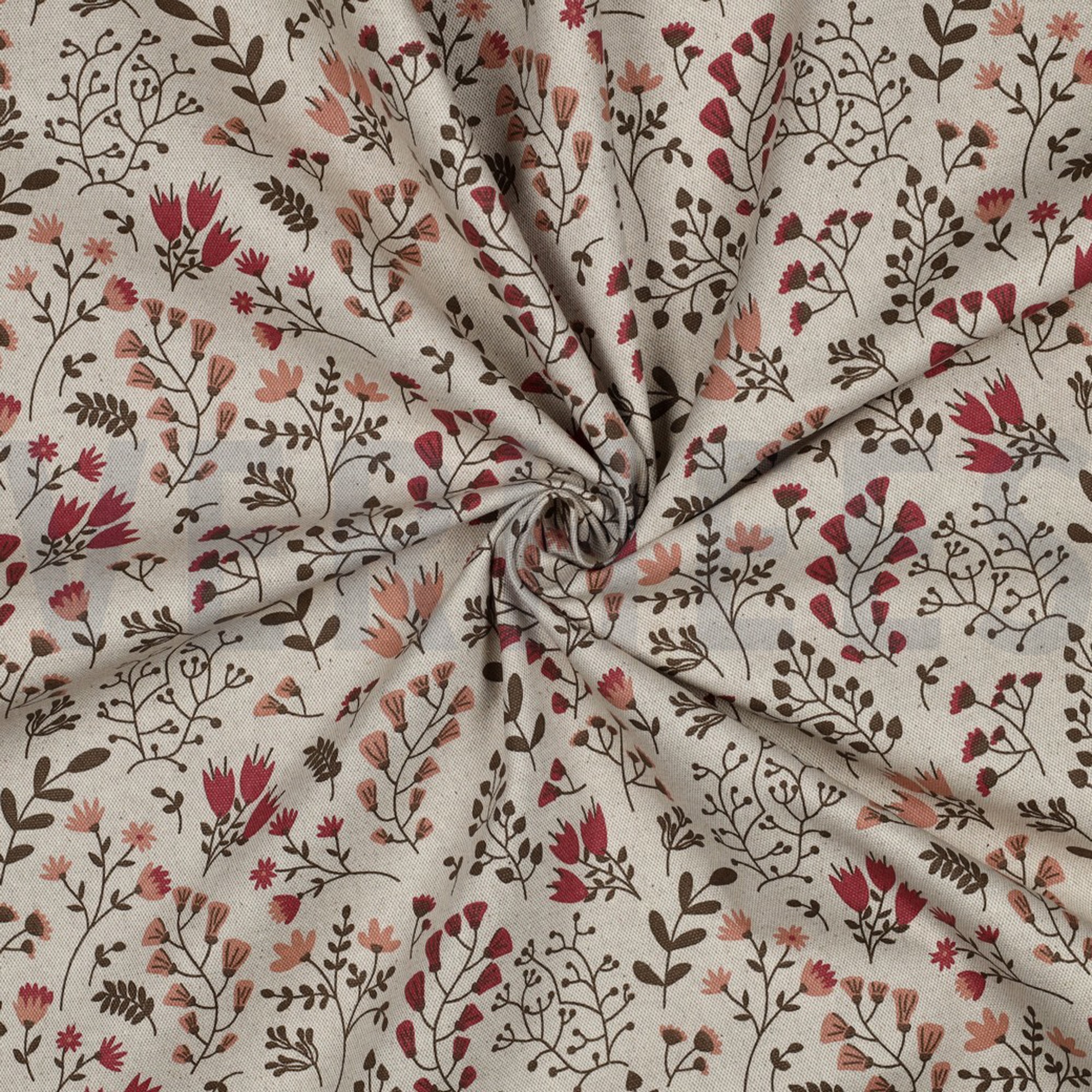 COATED CANVAS LINEN LOOK FLOWERS MAUVE (high resolution) #3