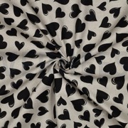 COATED CANVAS LINNENLOOK HARTEN ZWART (thumbnail) #3