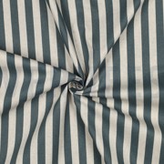 TOILE DÉCORATION ENDUIT LIN LOOK RAYURES BLEU (thumbnail) #3
