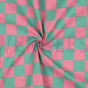 BESCHICHTETE BAUMWOLLE KAROS GRÜN/ROSA (thumbnail) #3