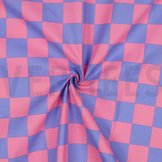 COATED COTTON CHECKS PINK #7