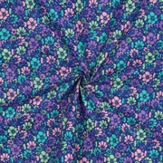 COTON ENDUIT FLEURS BLEU COBALT (thumbnail) #3
