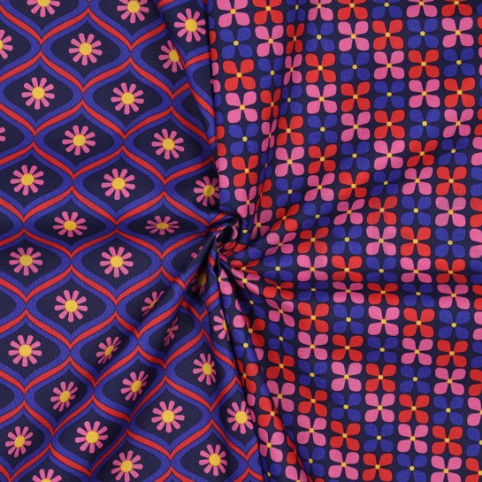 COATED COTTON FLOWERS NAVY #7