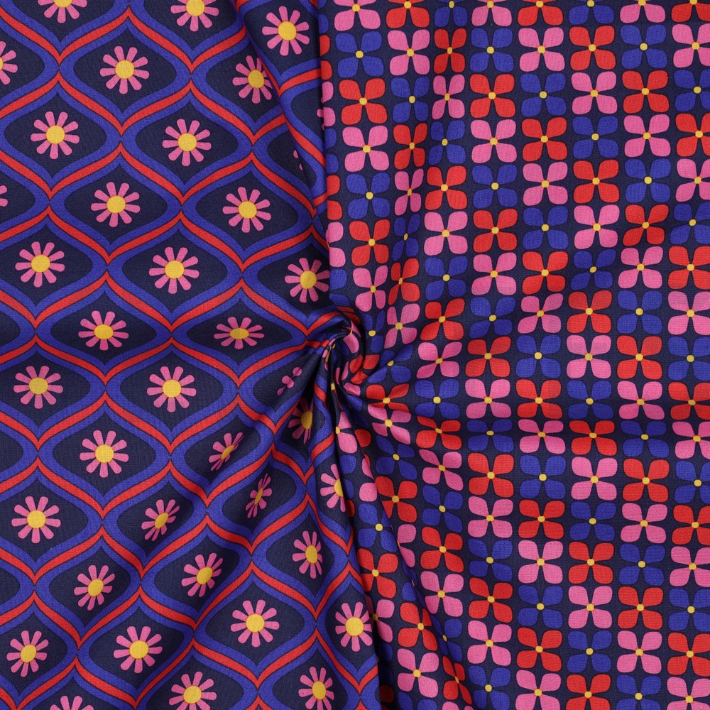 COATED COTTON FLOWERS NAVY #7