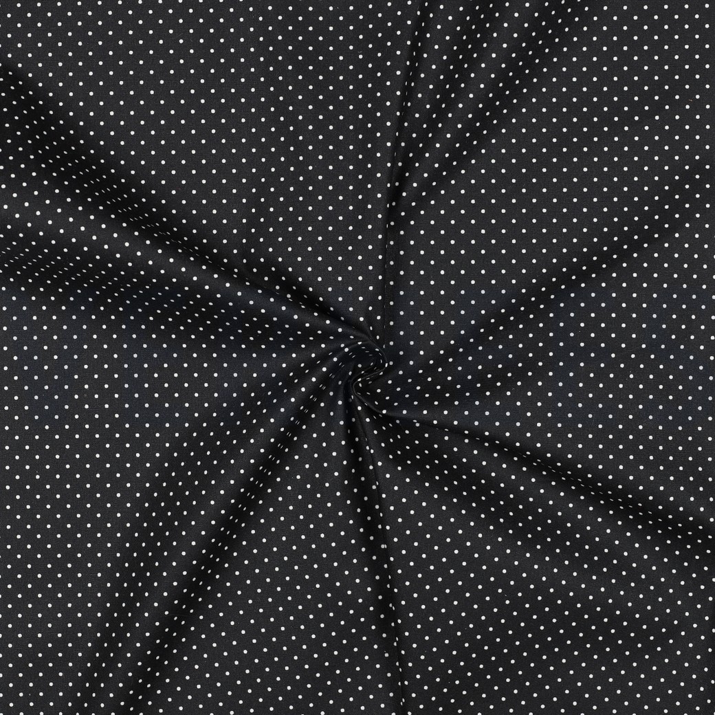 COTON ENDUIT PETITS POIS NOIR #7