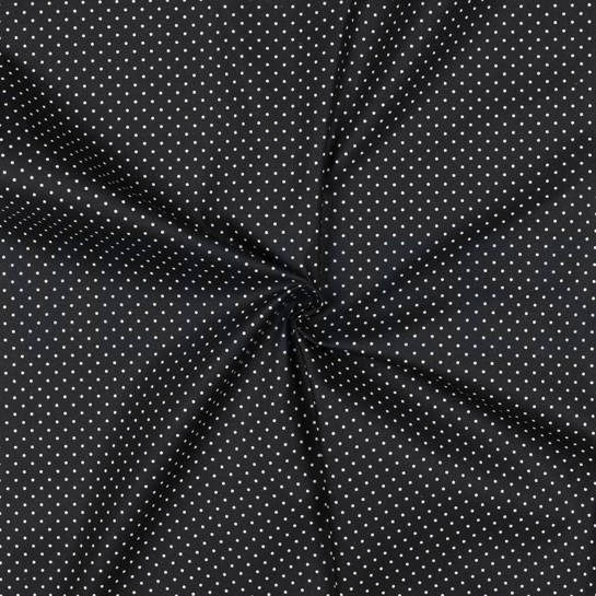 BESCHICHTETE BAUMWOLLE KLEINE PUNKTE SCHWARZ #7
