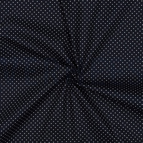 BESCHICHTETE BAUMWOLLE KLEINE PUNKTE MARINEBLAU #7