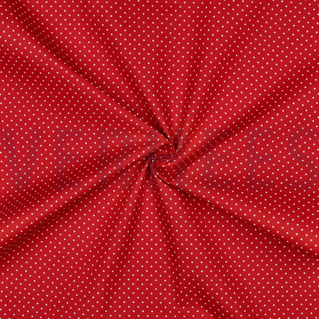 COTON ENDUIT PETITS POIS ROUGE #7
