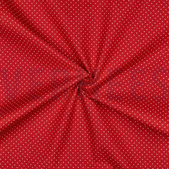 BESCHICHTETE BAUMWOLLE KLEINE PUNKTE ROT #7