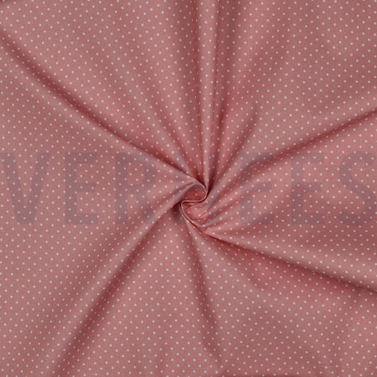 BESCHICHTETE BAUMWOLLE KLEINE PUNKTE ALTROSA #7