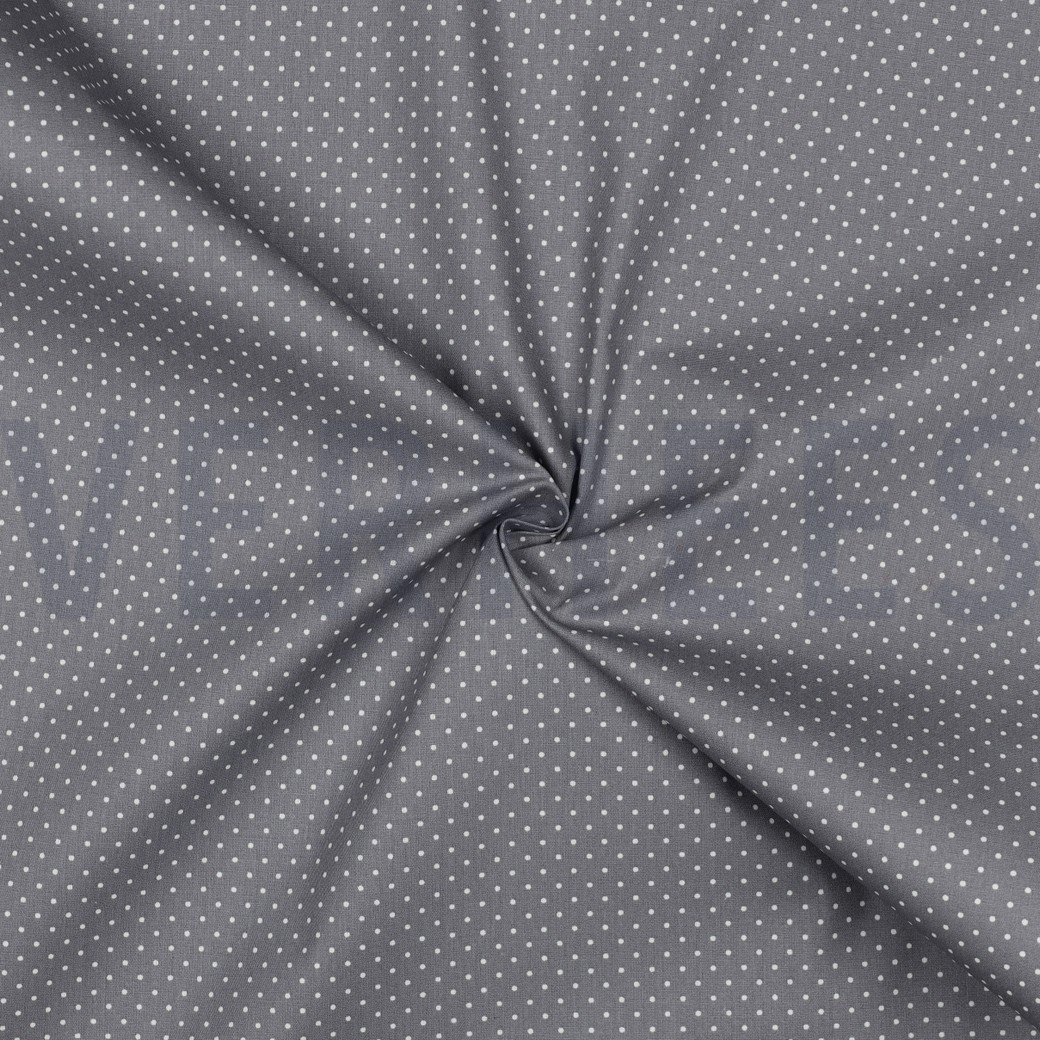 COATED COTTON PETIT DOTS GREY #7