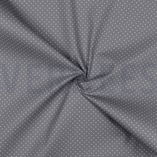 BESCHICHTETE BAUMWOLLE KLEINE PUNKTE GRAU #7
