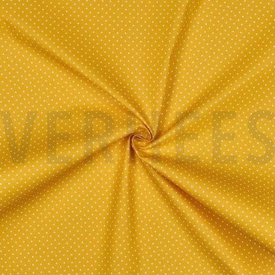 BESCHICHTETE BAUMWOLLE KLEINE PUNKTE GELB #7