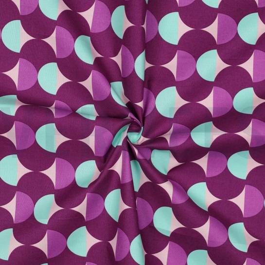 BESCHICHTETE BAUMWOLLE GRAFISCH LILA/VIOLETT #7