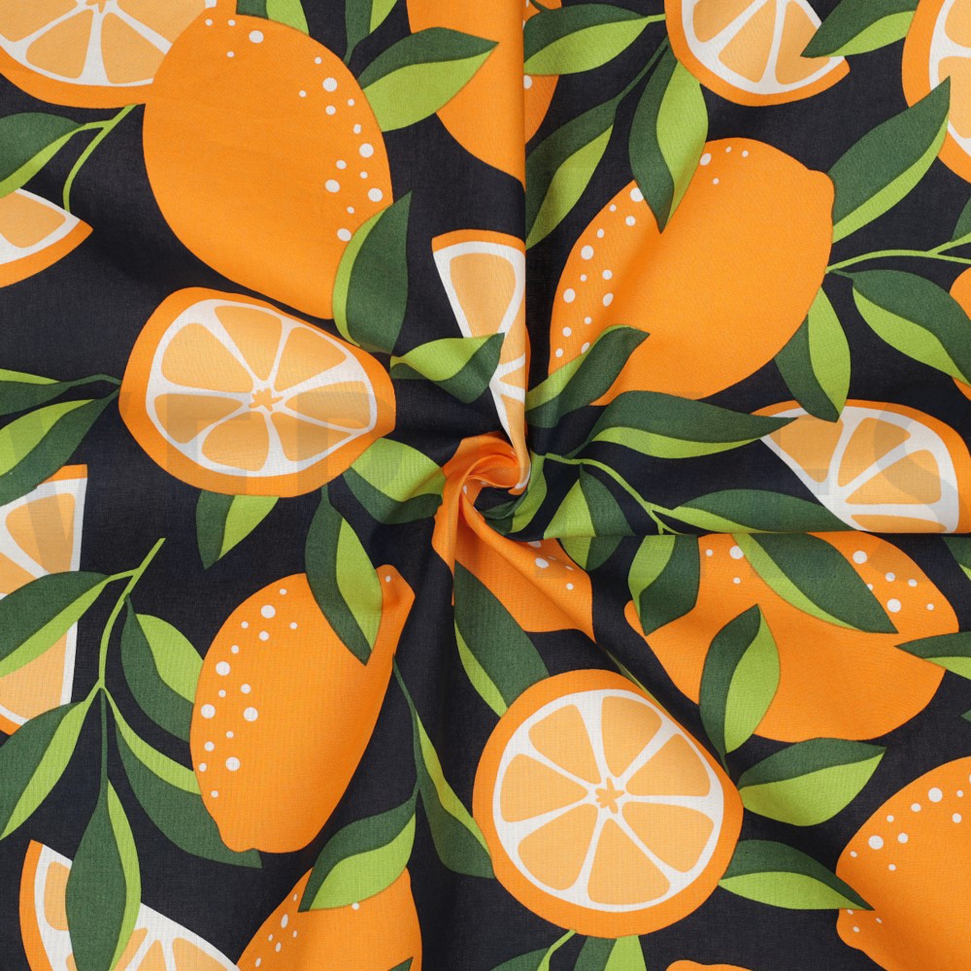 BESCHICHTETE BAUMWOLLE ZITRONEN MARINEBLAU (high resolution) #3
