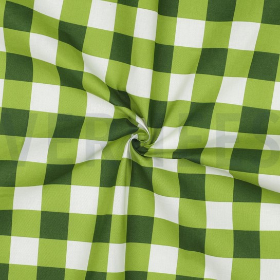 BESCHICHTETE BAUMWOLLE KAROS DUNKELGRÜN #7