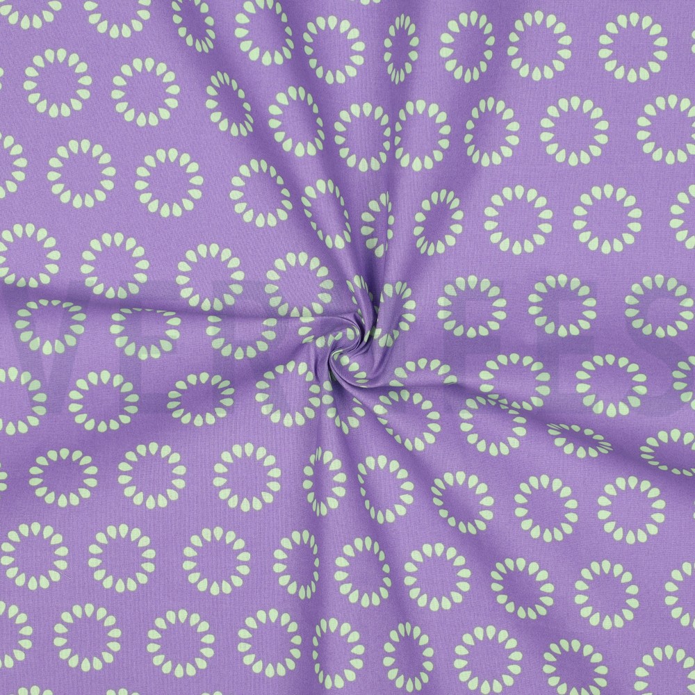 COATED COTTON CIRCLES LAVENDER #7