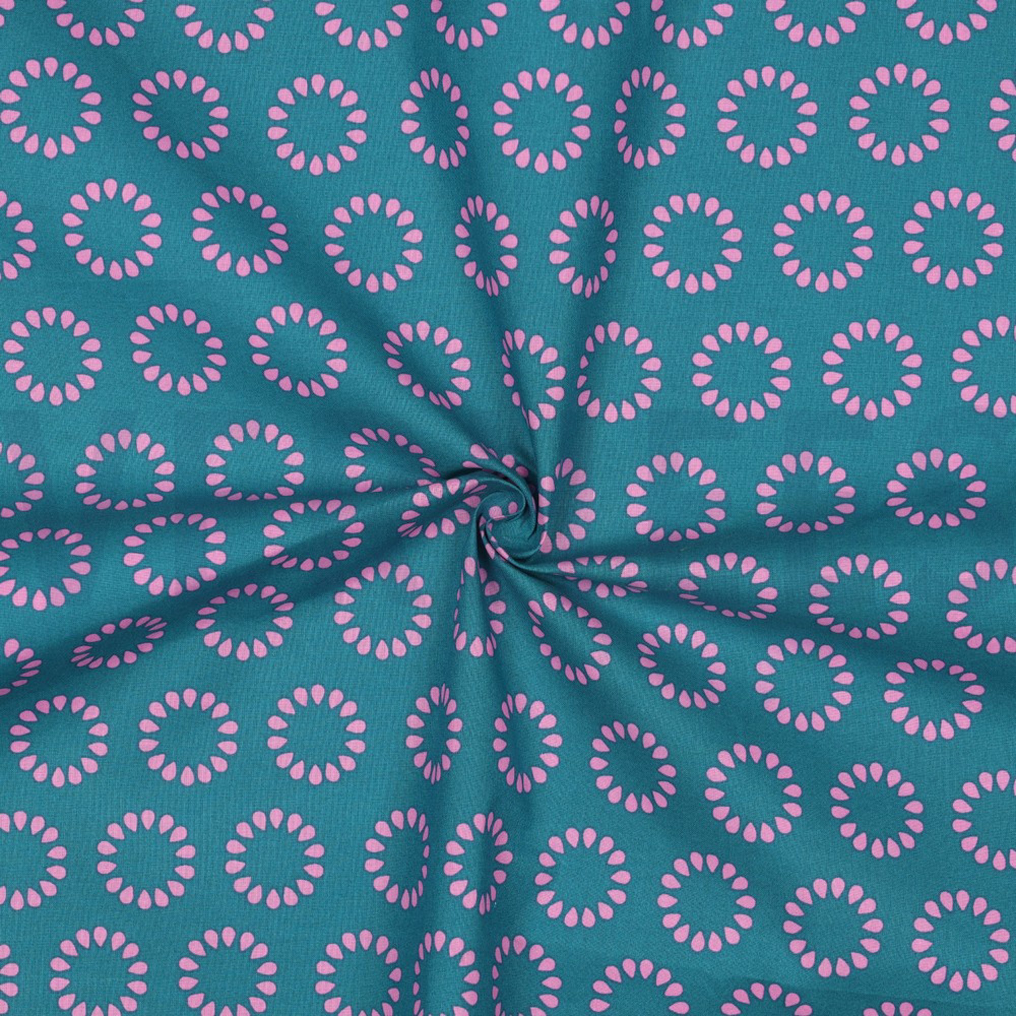 BESCHICHTETE BAUMWOLLE KREISE PETROL (high resolution) #3