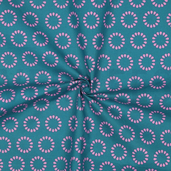 BESCHICHTETE BAUMWOLLE KREISE PETROL #7