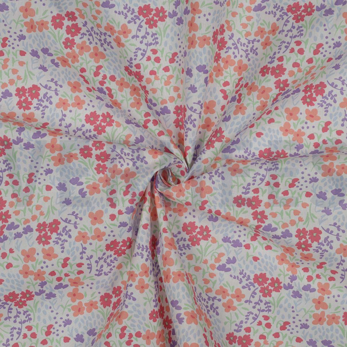COTON ENDUIT FLEURS BLANC #7