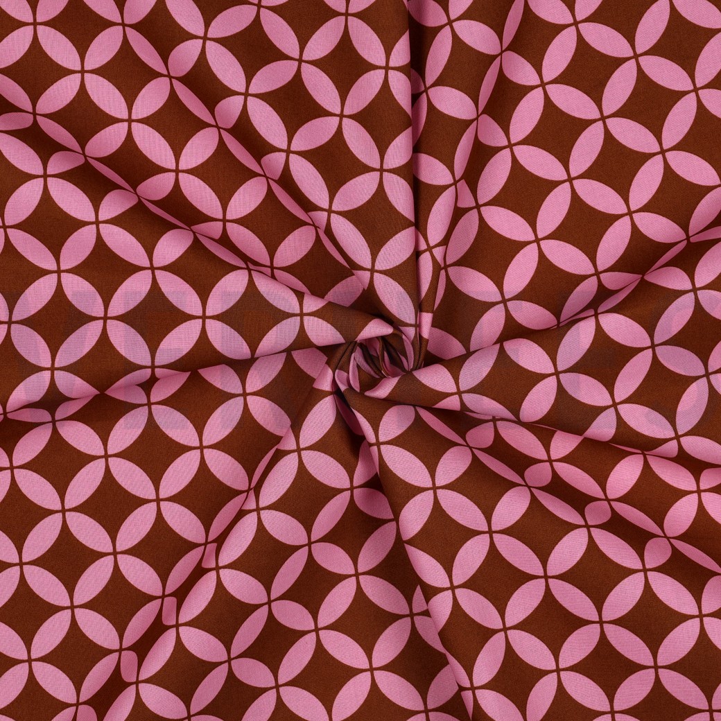COTON ENDUIT ABSTRACT BRUN #7