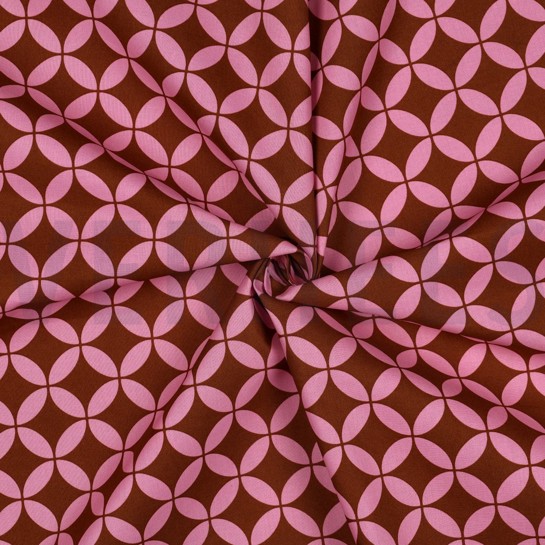 COATED COTTON ABSTRACT BROWN #7