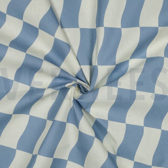 COTON ENDUIT CARREAUX BLEU #7