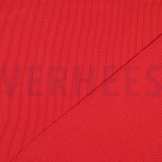 RIB JERSEY DONKERROOD #7