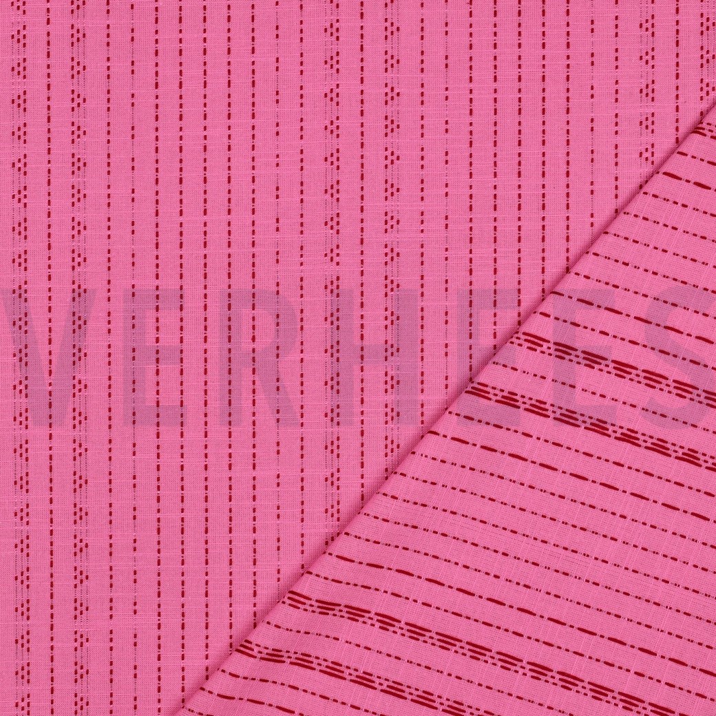 KATOENEN GARENGEVERFDE DOBBY FUCHSIA #7