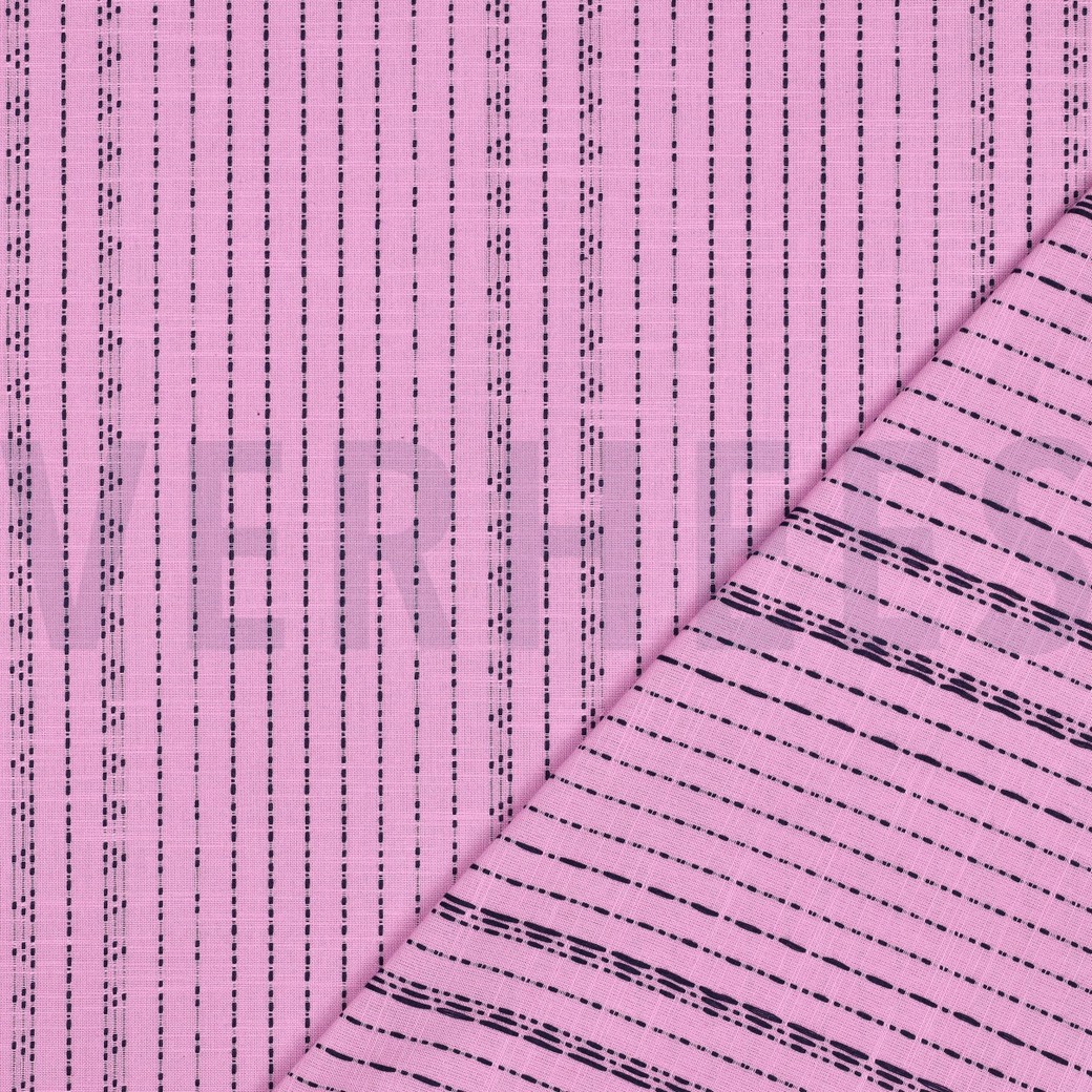 KATOENEN GARENGEVERFDE DOBBY ROZE #7