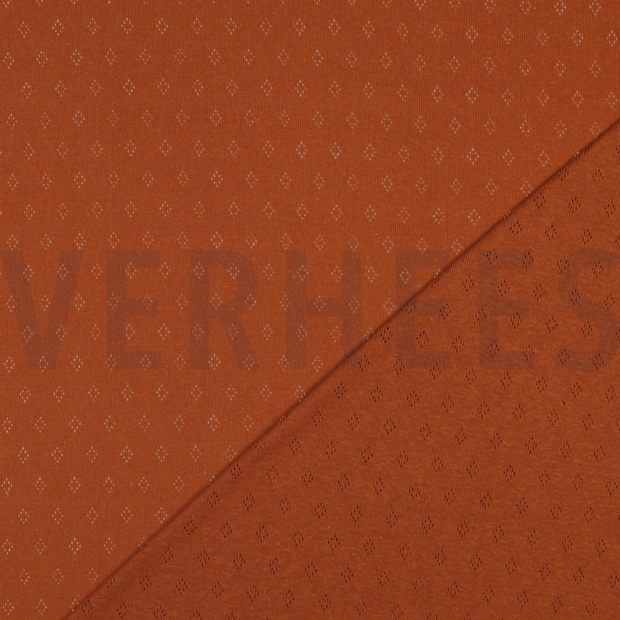 FEINSTRICKJERSEY AJOUR COGNAC (high resolution) #4