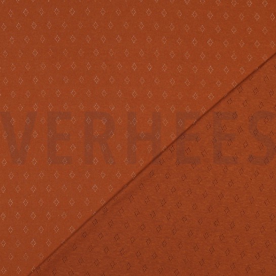 FEINSTRICKJERSEY AJOUR COGNAC #7