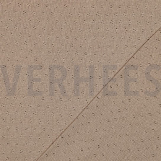 FEINSTRICKJERSEY AJOUR CAPPUCCINO #7