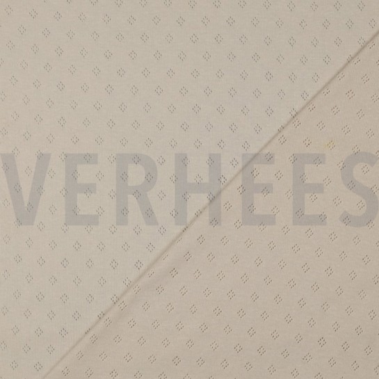 FEINSTRICKJERSEY AJOUR BEIGE #7