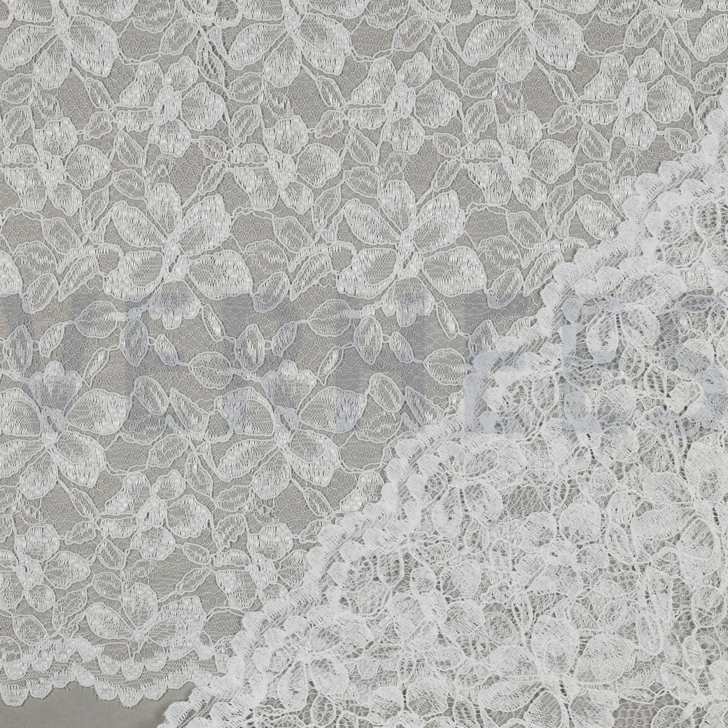 LACE TWO-SIDE SCALLOP WHITE #7