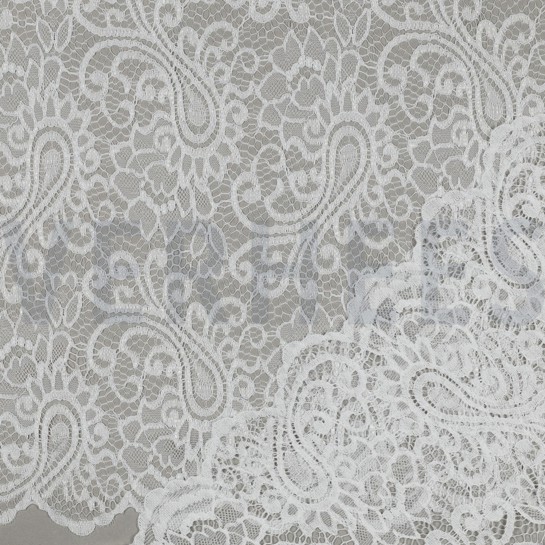 LACE TWO-SIDE SCALLOP WHITE #7
